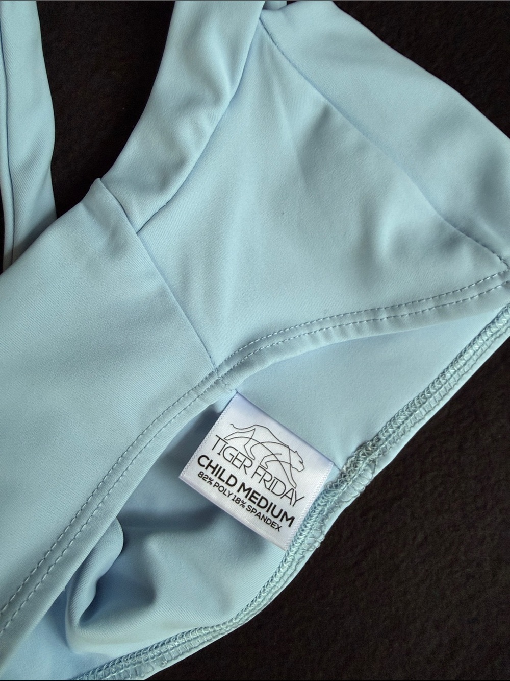 One-Shoulder Light Blue Sports Bralette - Picture 3 of 3